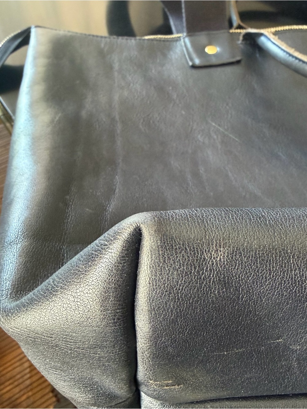 Clare V. Navy Leather Le Zip Sac - Picture 11 of 13